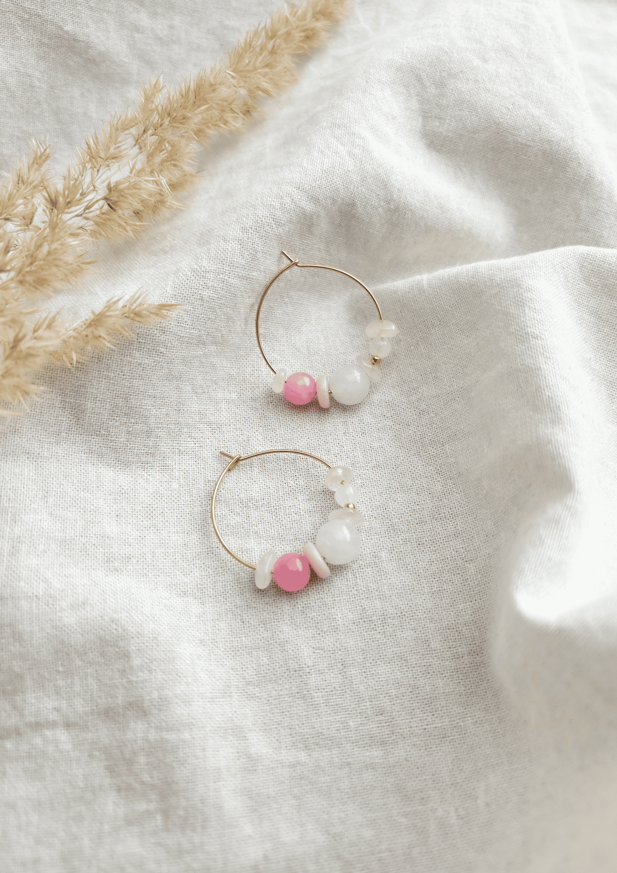 Perlenohrringe ''Léa'' | rosa | Allerliebst - Bild 2