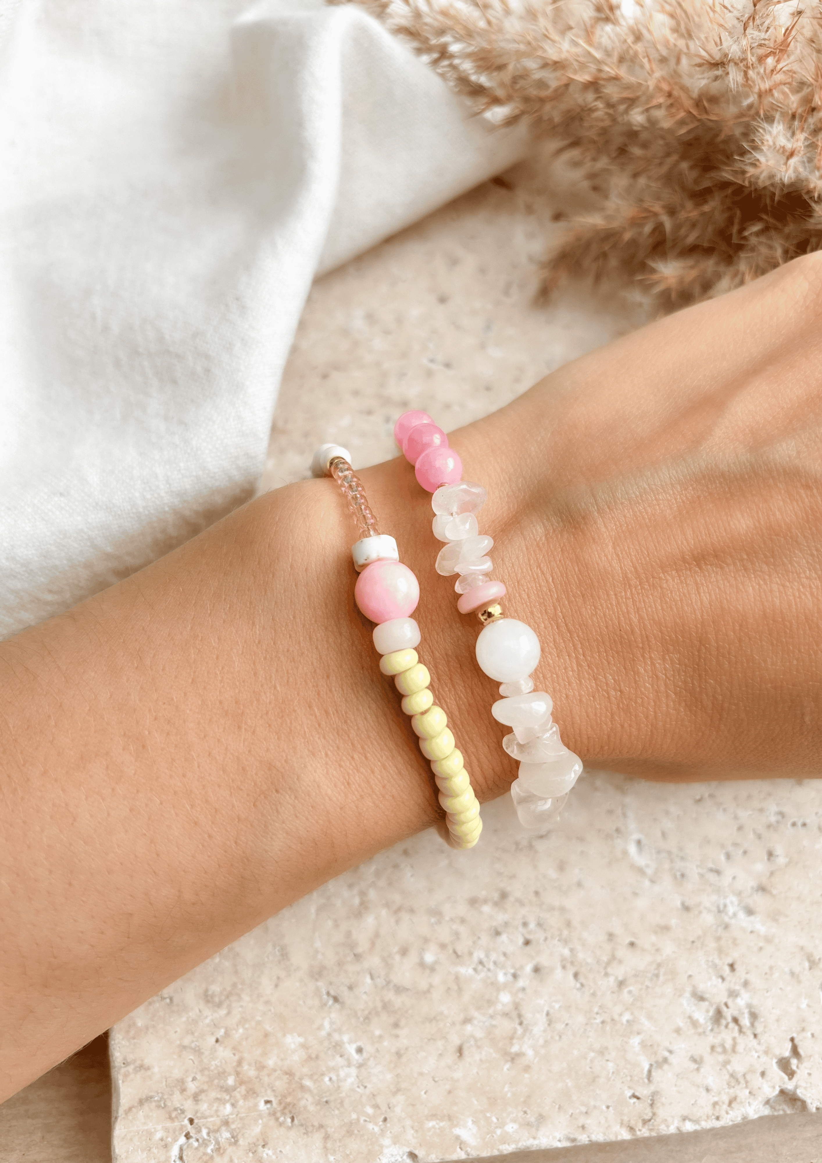 Perlenarmband ''Léa'' | rosa | Allerliebst - Bild 5