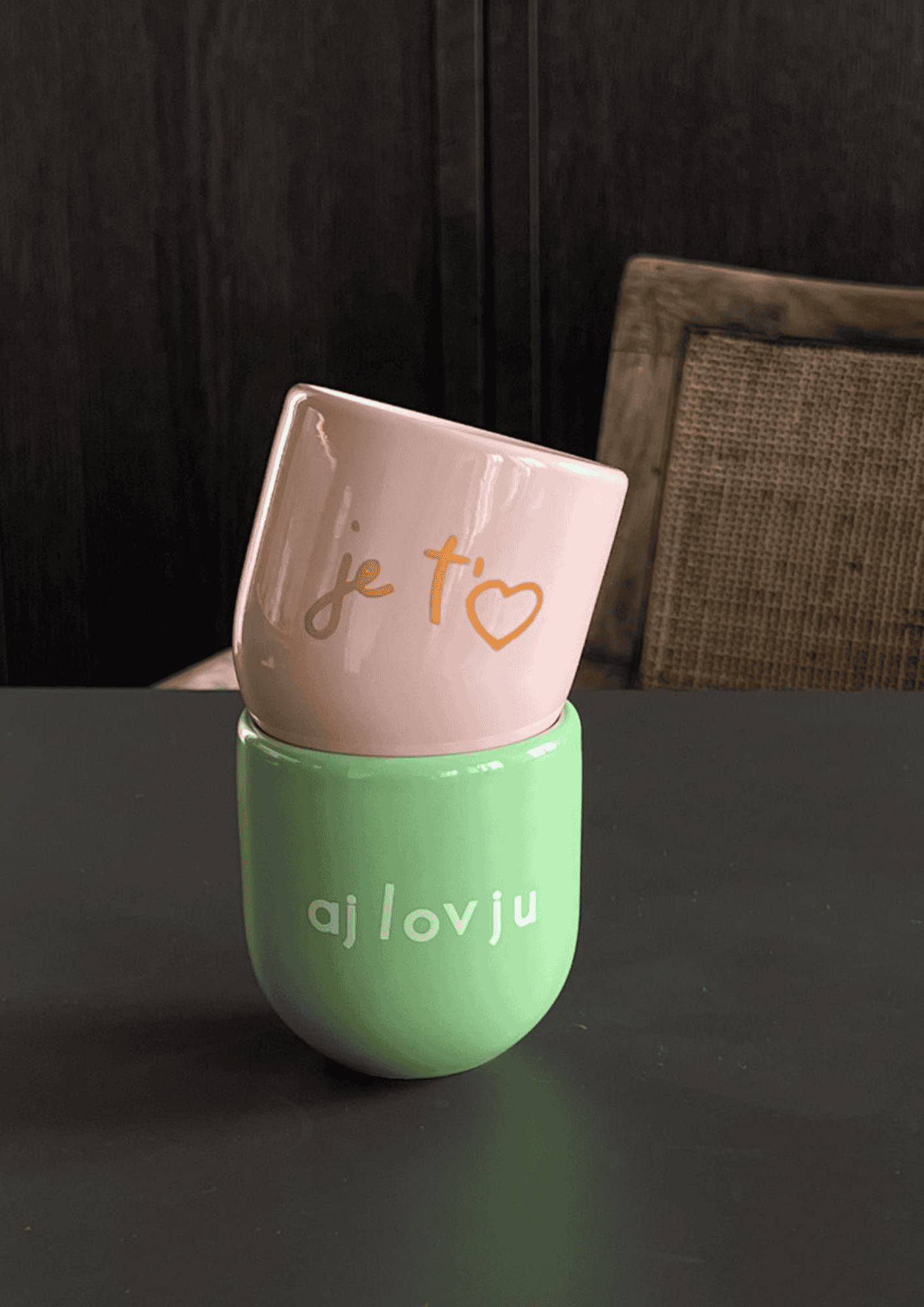 Statement Tasse "Je t'aime" | rosa/orange | SISI, HOUSE OF STYLE - Bild 4