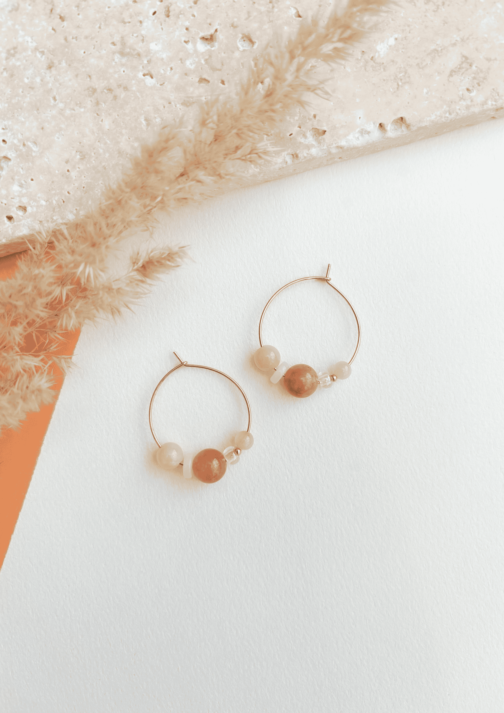 Perlenohrringe ''Liv'' | rosa/peach | Allerliebst