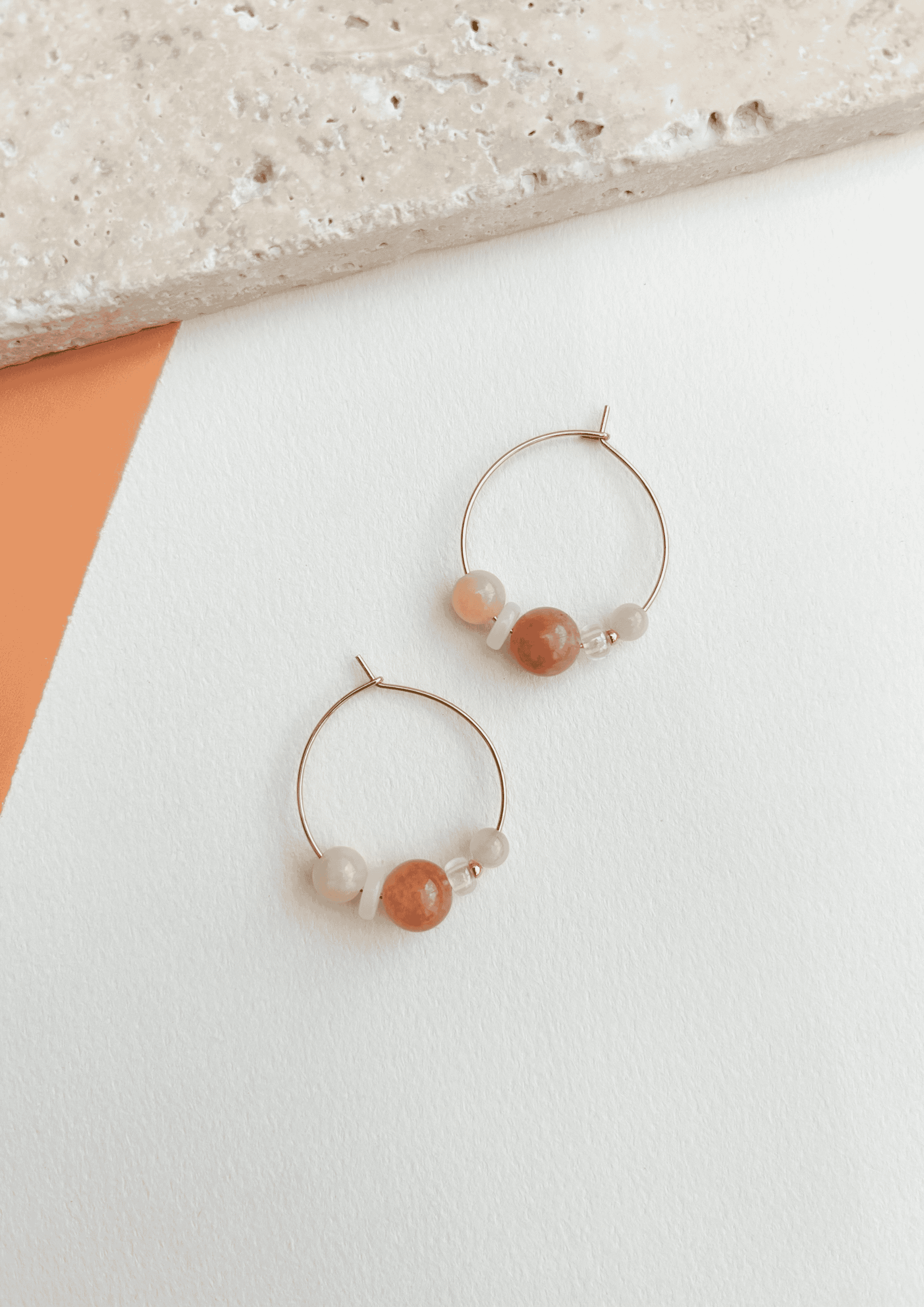 Perlenohrringe ''Liv'' | rosa/peach | Allerliebst - Bild 2