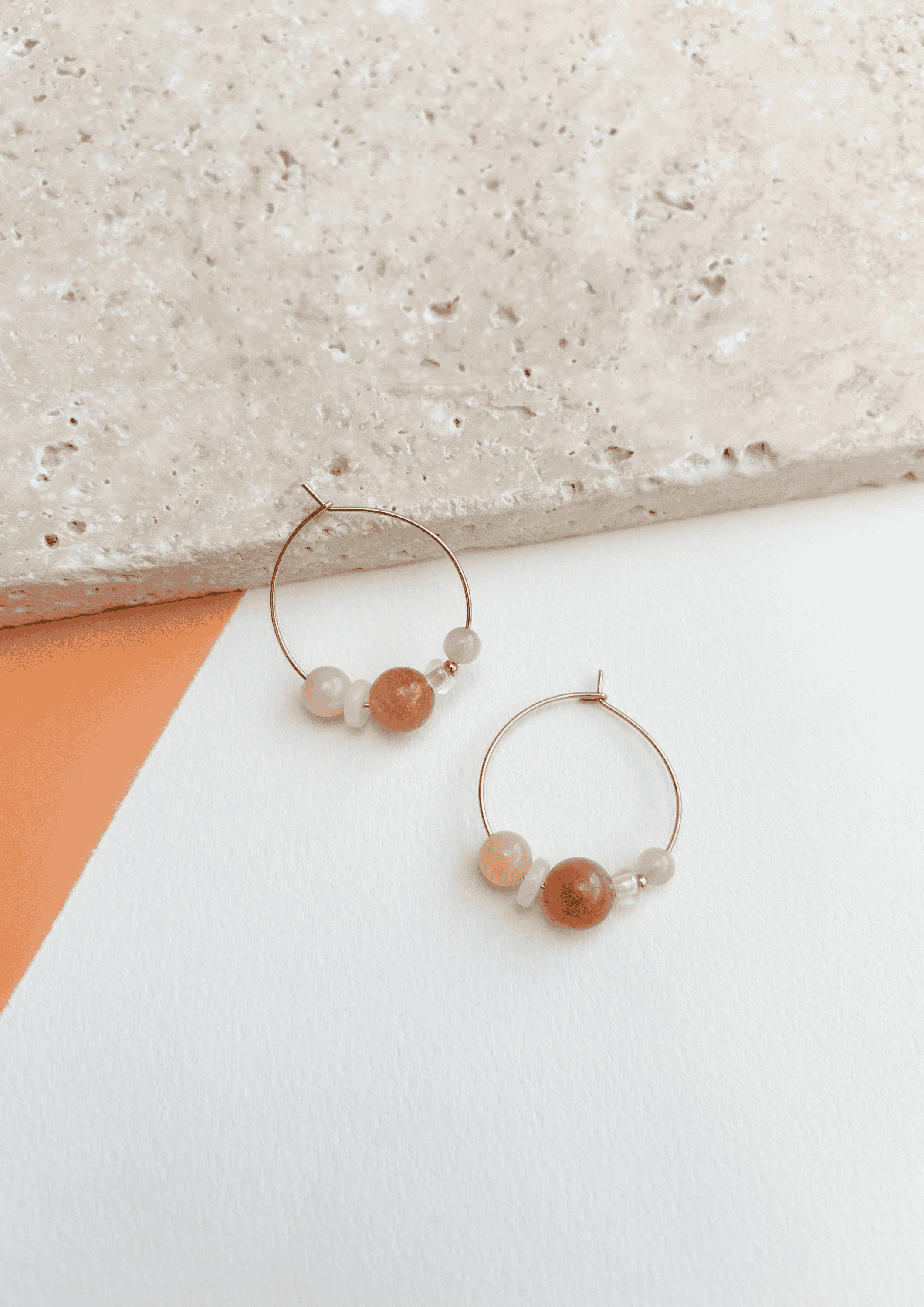 Perlenohrringe ''Liv'' | rosa/peach | Allerliebst - Bild 3