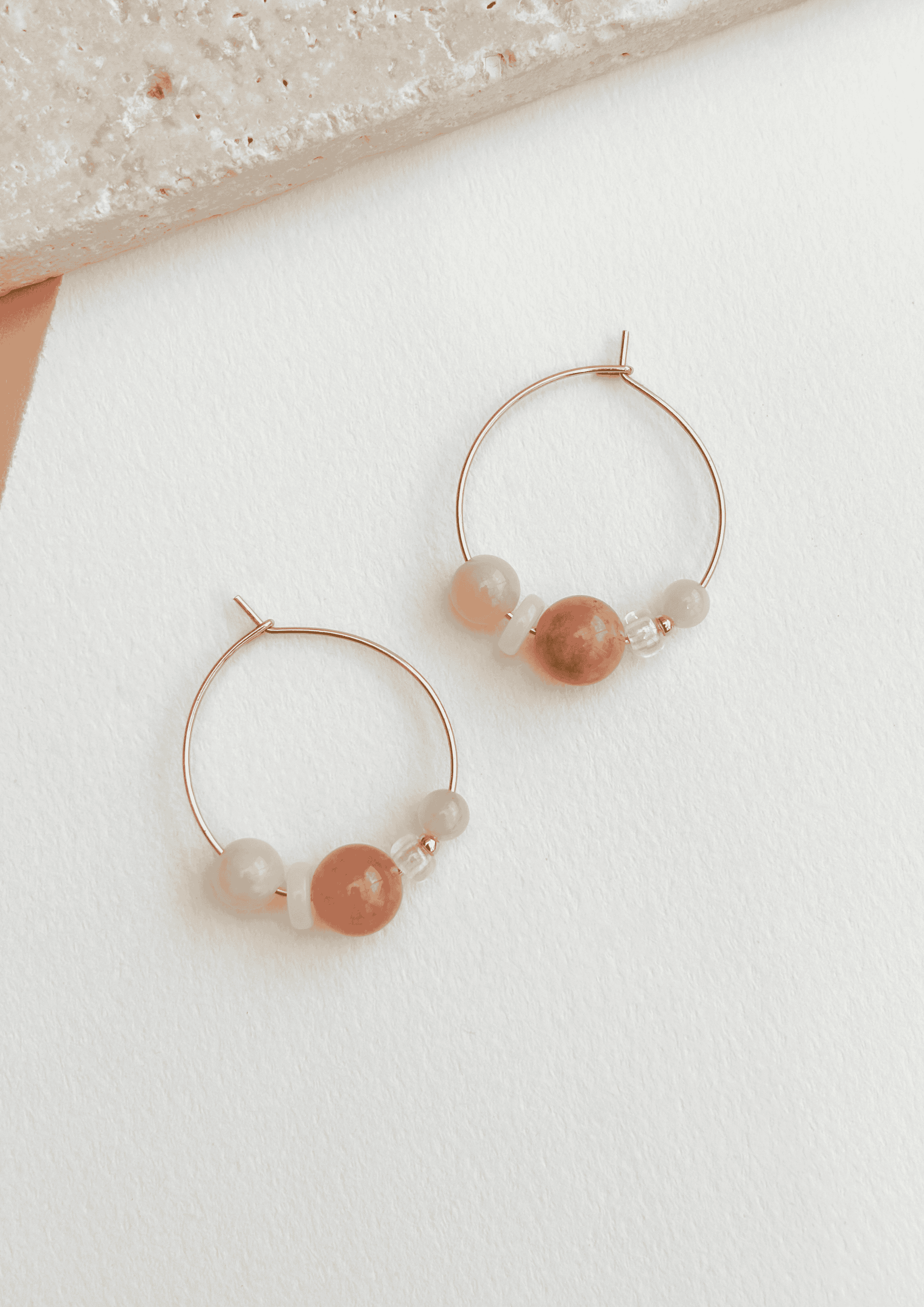 Perlenohrringe ''Liv'' | rosa/peach | Allerliebst - Bild 4