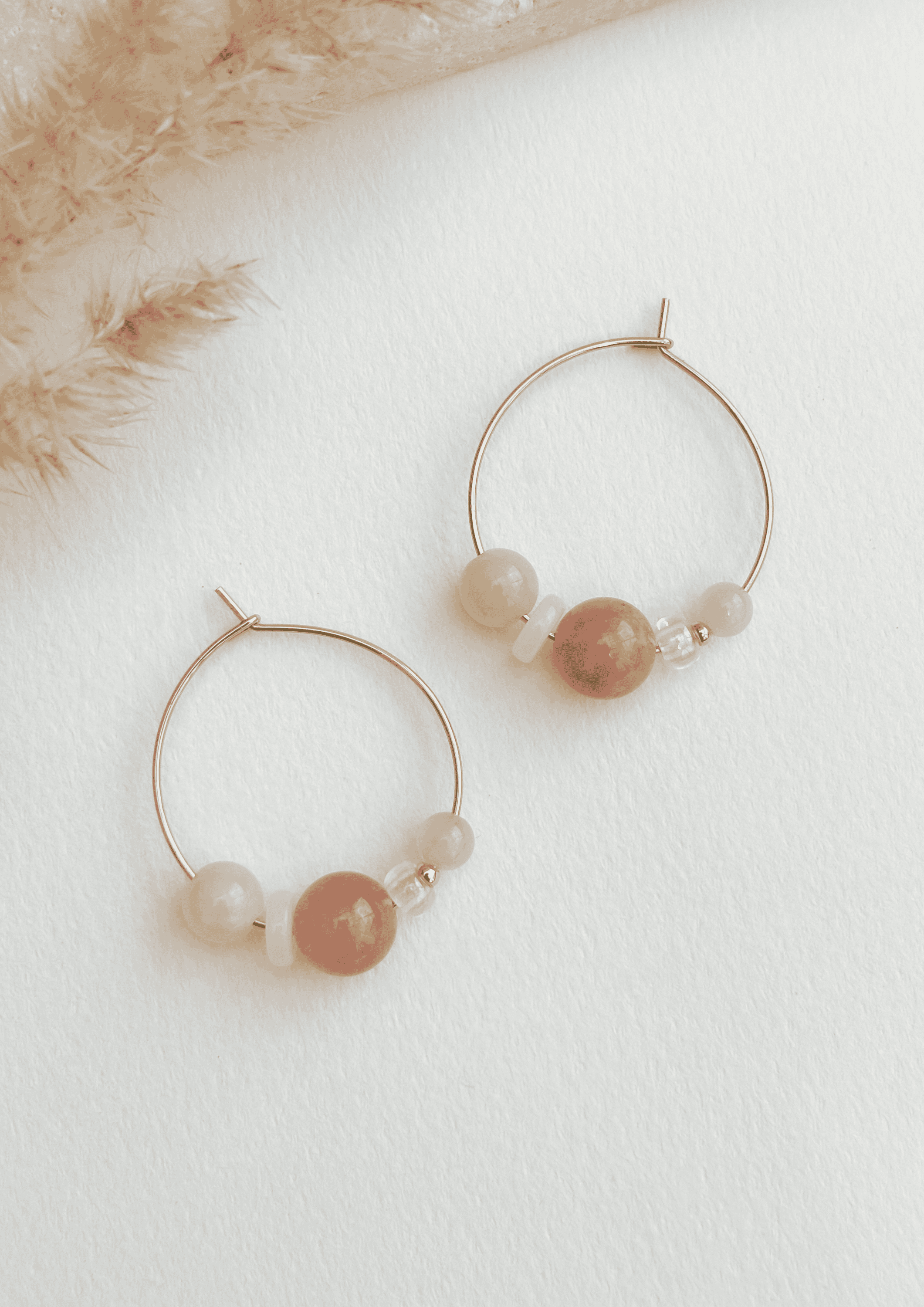Perlenohrringe ''Liv'' | rosa/peach | Allerliebst - Bild 5
