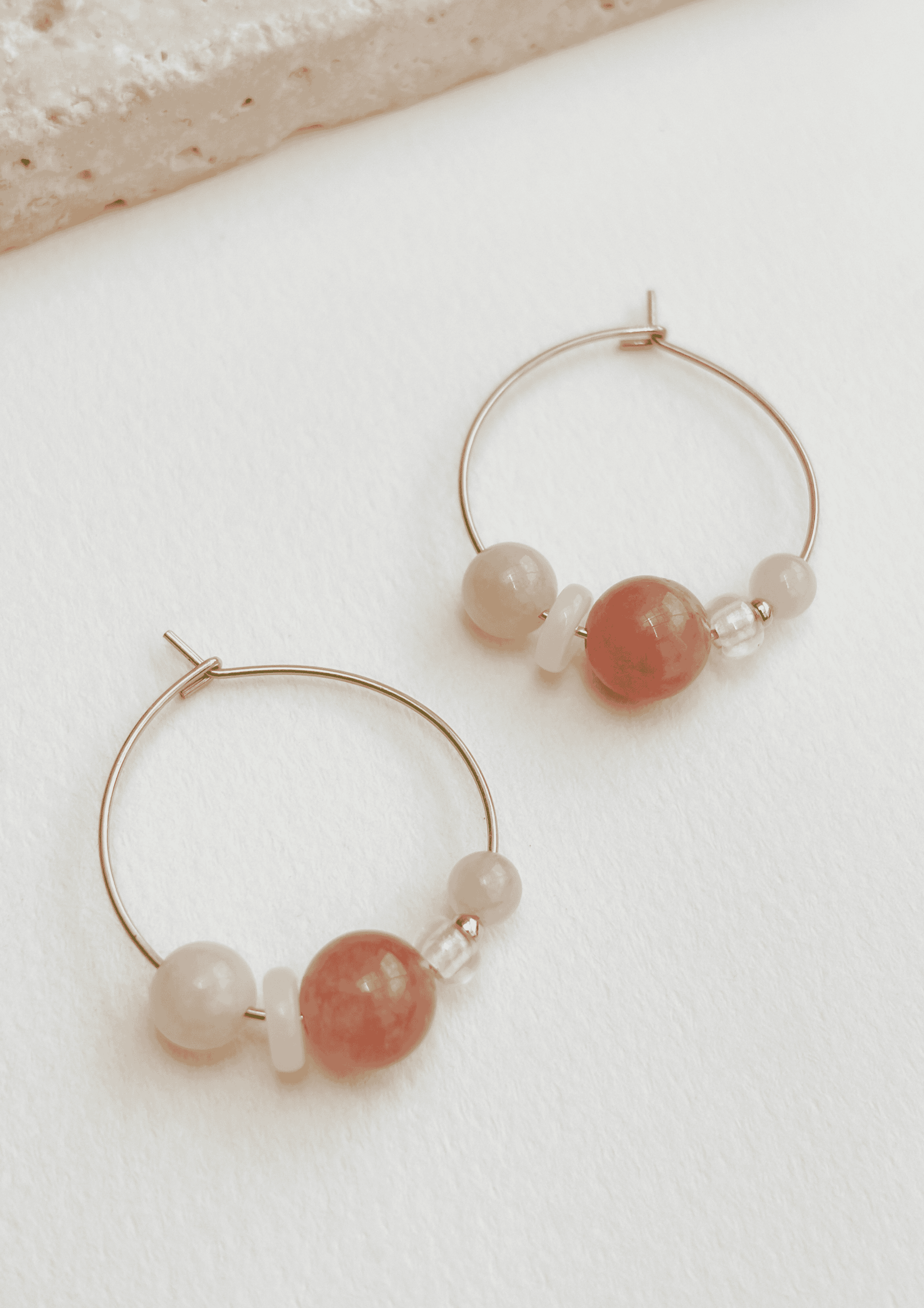 Perlenohrringe ''Liv'' | rosa/peach | Allerliebst - Bild 6