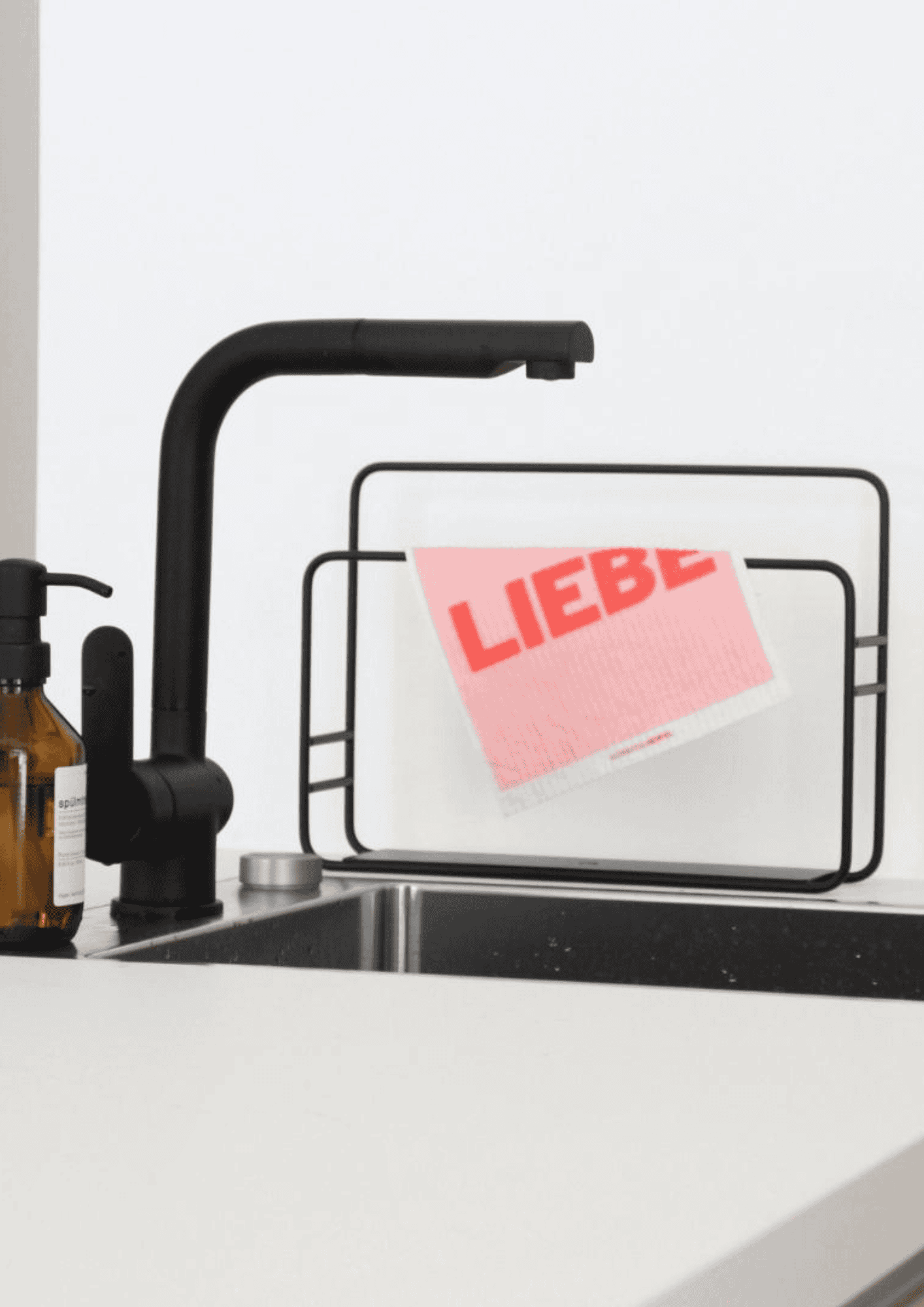 Schwammtuch "Liebe" | rosa/rot | HERR&FRAUHEMPEL - Bild 2