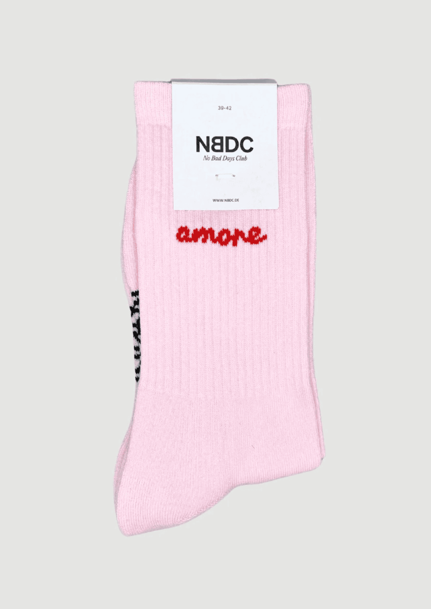 Statement Socken ''Amore'' | Größe 35-38 | rosa/rot | NO BAD DAYS CLUB - Bild 3