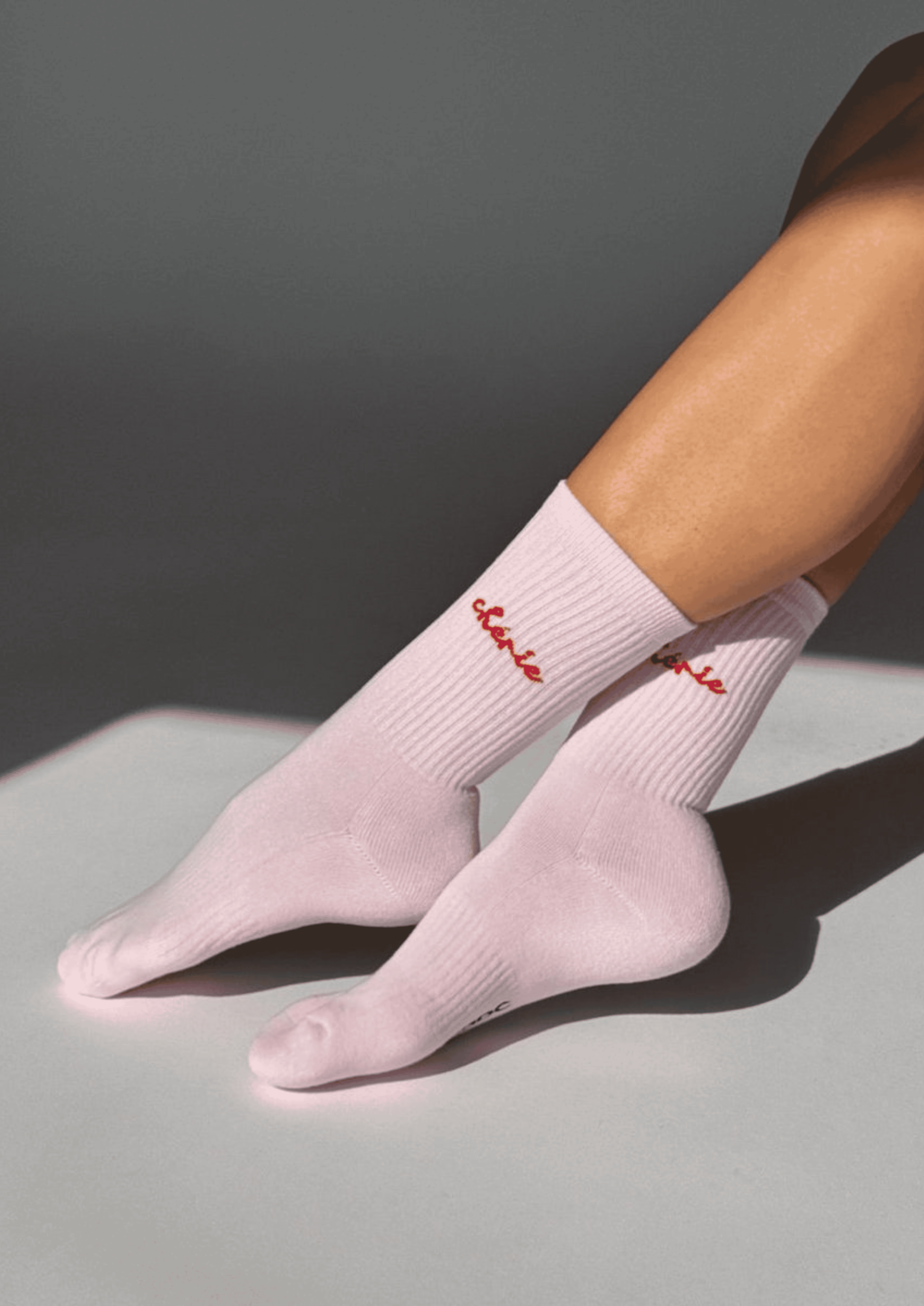 Statement Socken ''Chérie'' | Größe 35-38 | rosa/rot | NO BAD DAYS CLUB - Bild 4