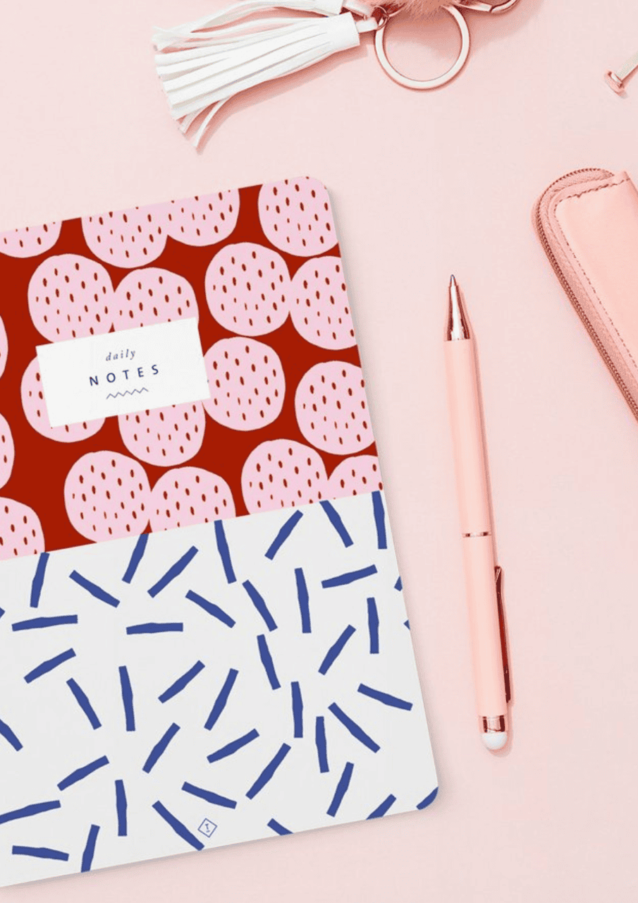Notizbuch "Pattern" | rot/rosa | TYPEALIVE - Bild 4