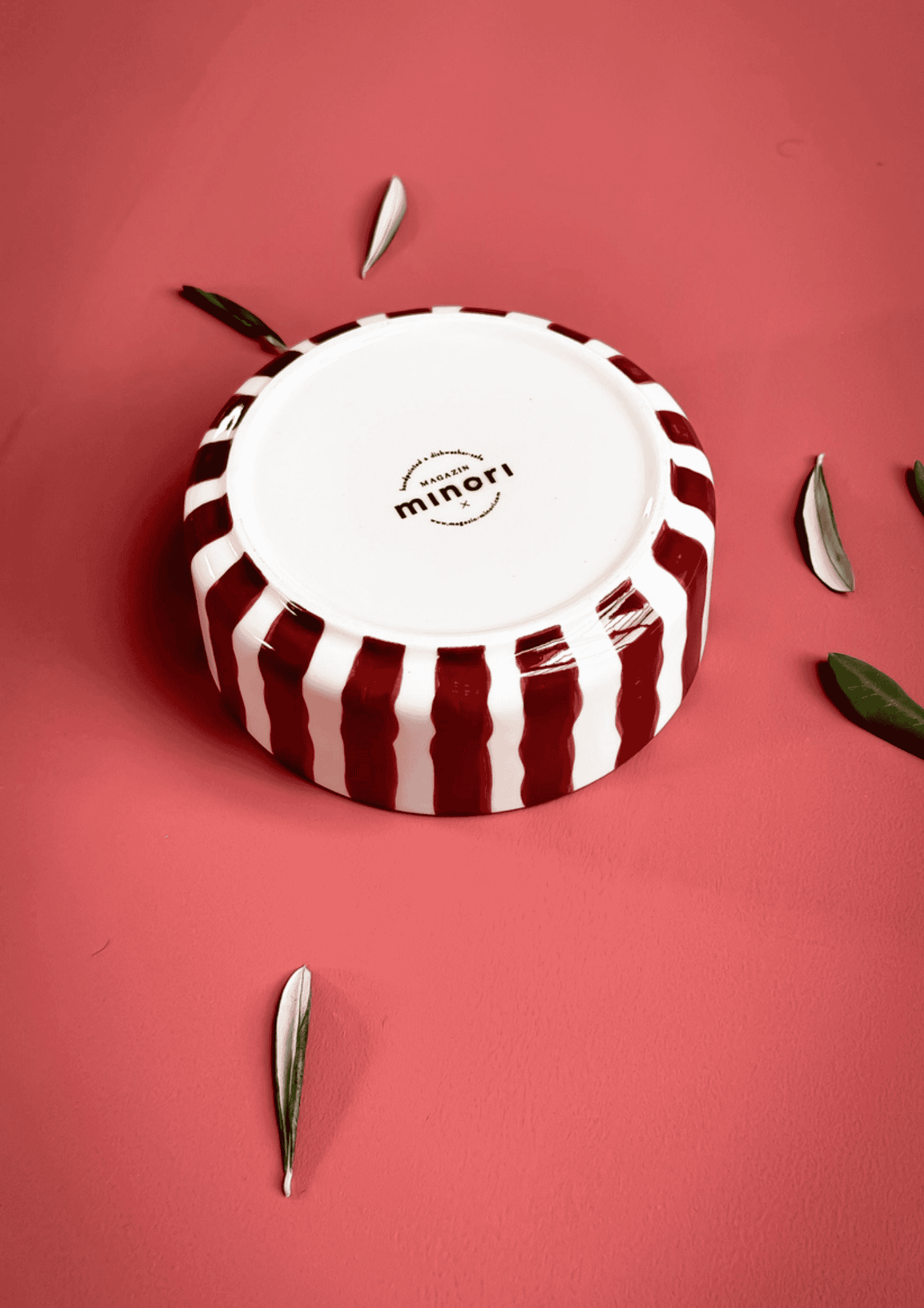 Keramikschale ''Stripes'' | tramonto red | MAGAZIN MINORI - Bild 3