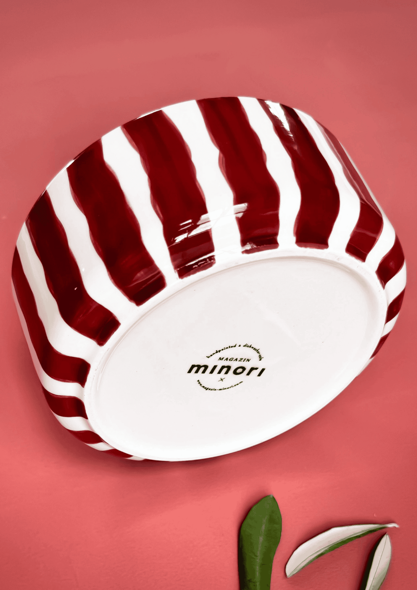 Keramikschale ''Stripes'' | tramonto red | MAGAZIN MINORI - Bild 4