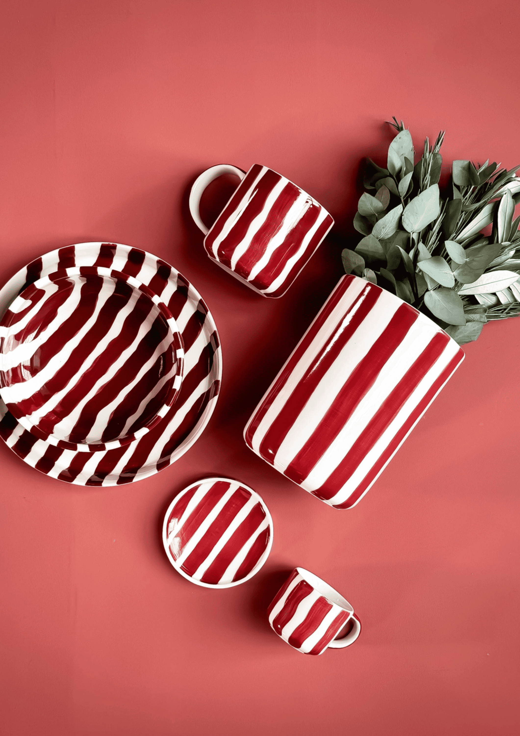 Tasse ''Stripes'' | tramonto red | MAGAZIN MINORI