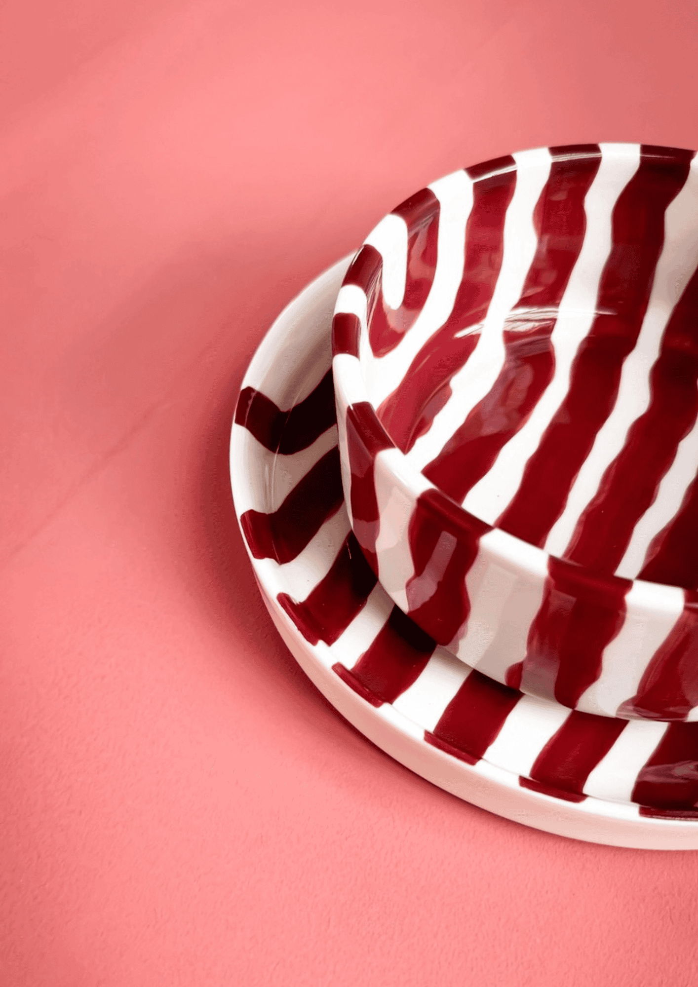 Keramikschale ''Stripes'' | tramonto red | MAGAZIN MINORI - Bild 6