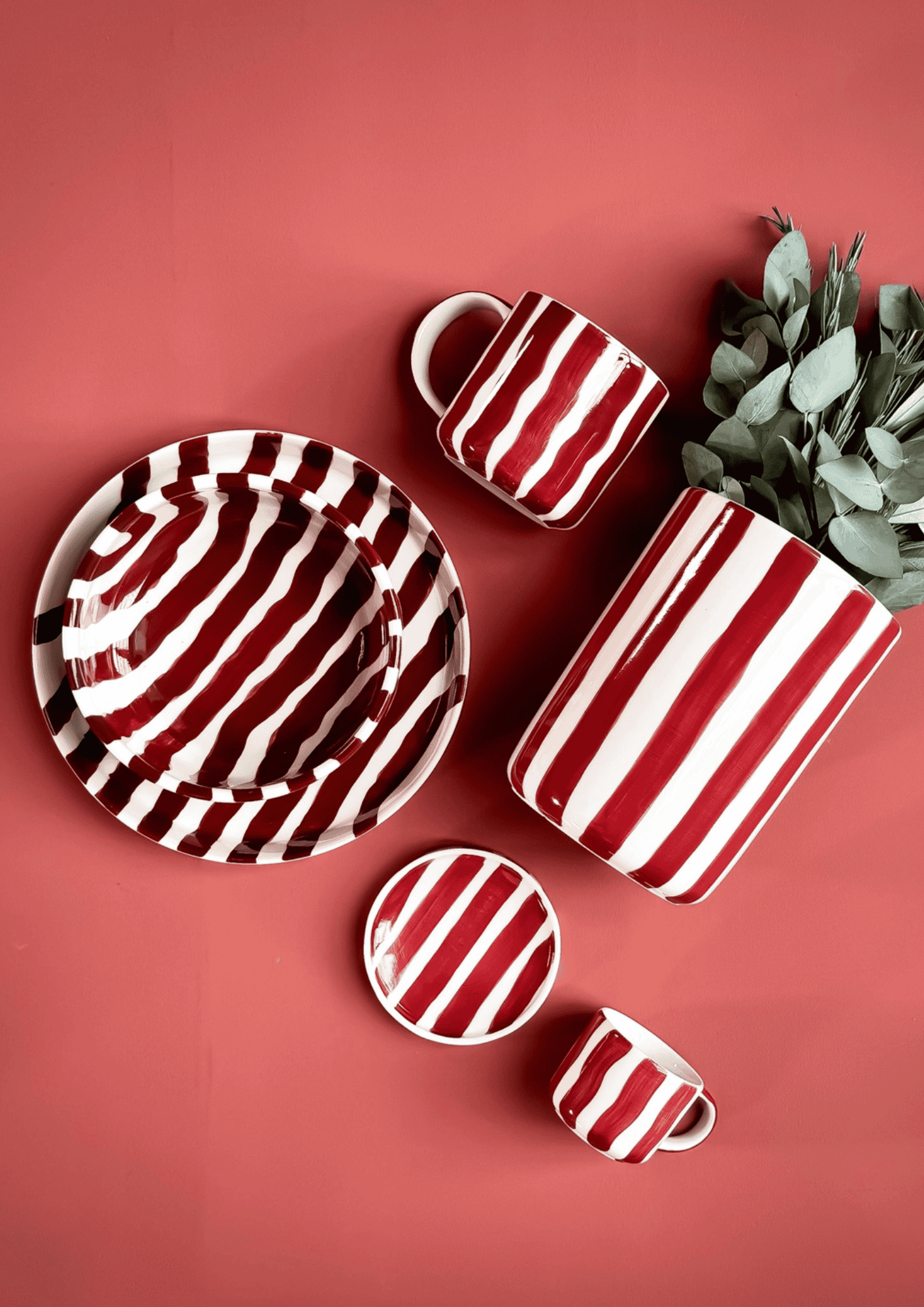 Keramikschale ''Stripes'' | tramonto red | MAGAZIN MINORI - Bild 7