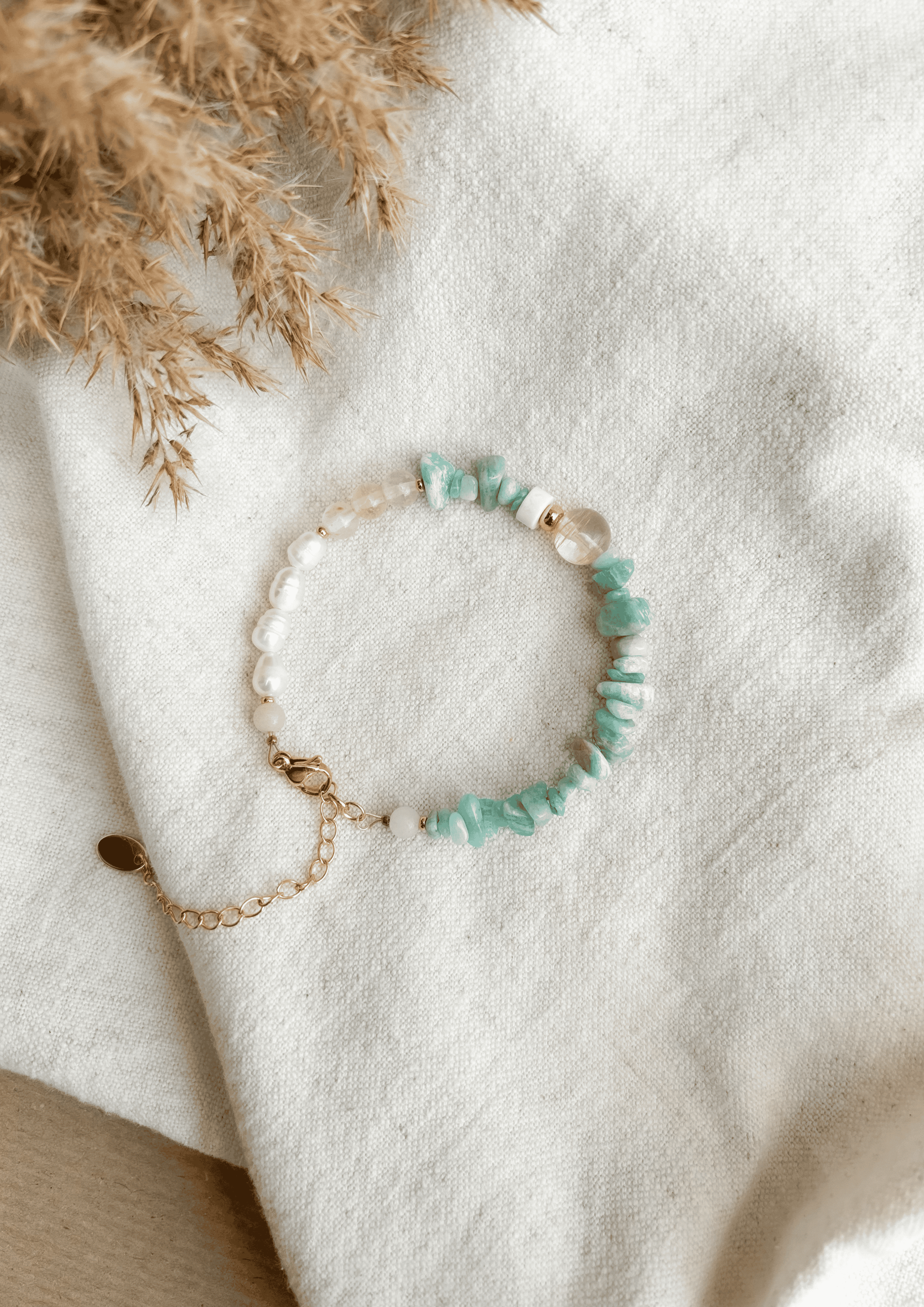 Perlenarmband ''Alea'' | türkis | Allerliebst