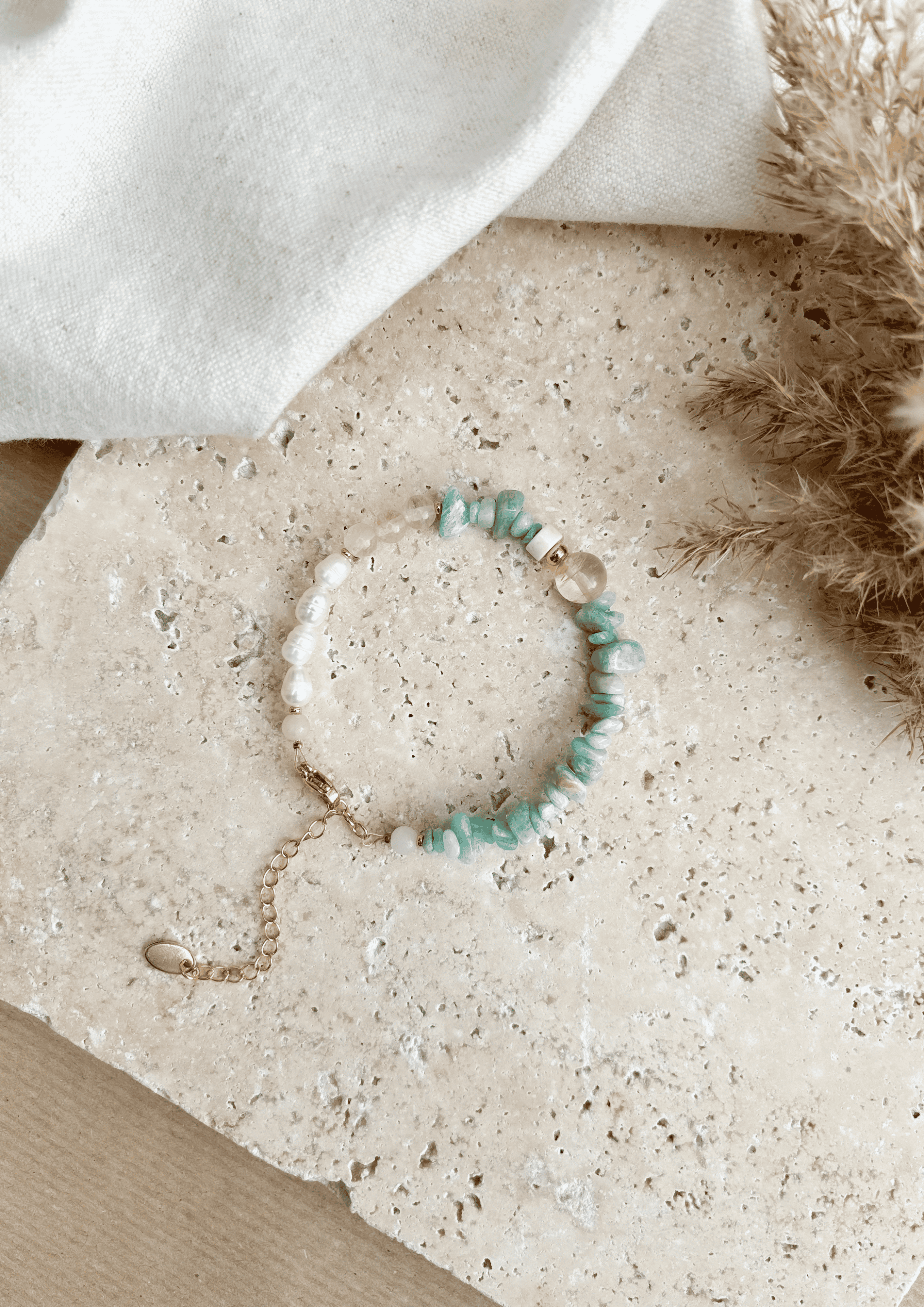 Perlenarmband ''Alea'' | türkis | Allerliebst - Bild 3
