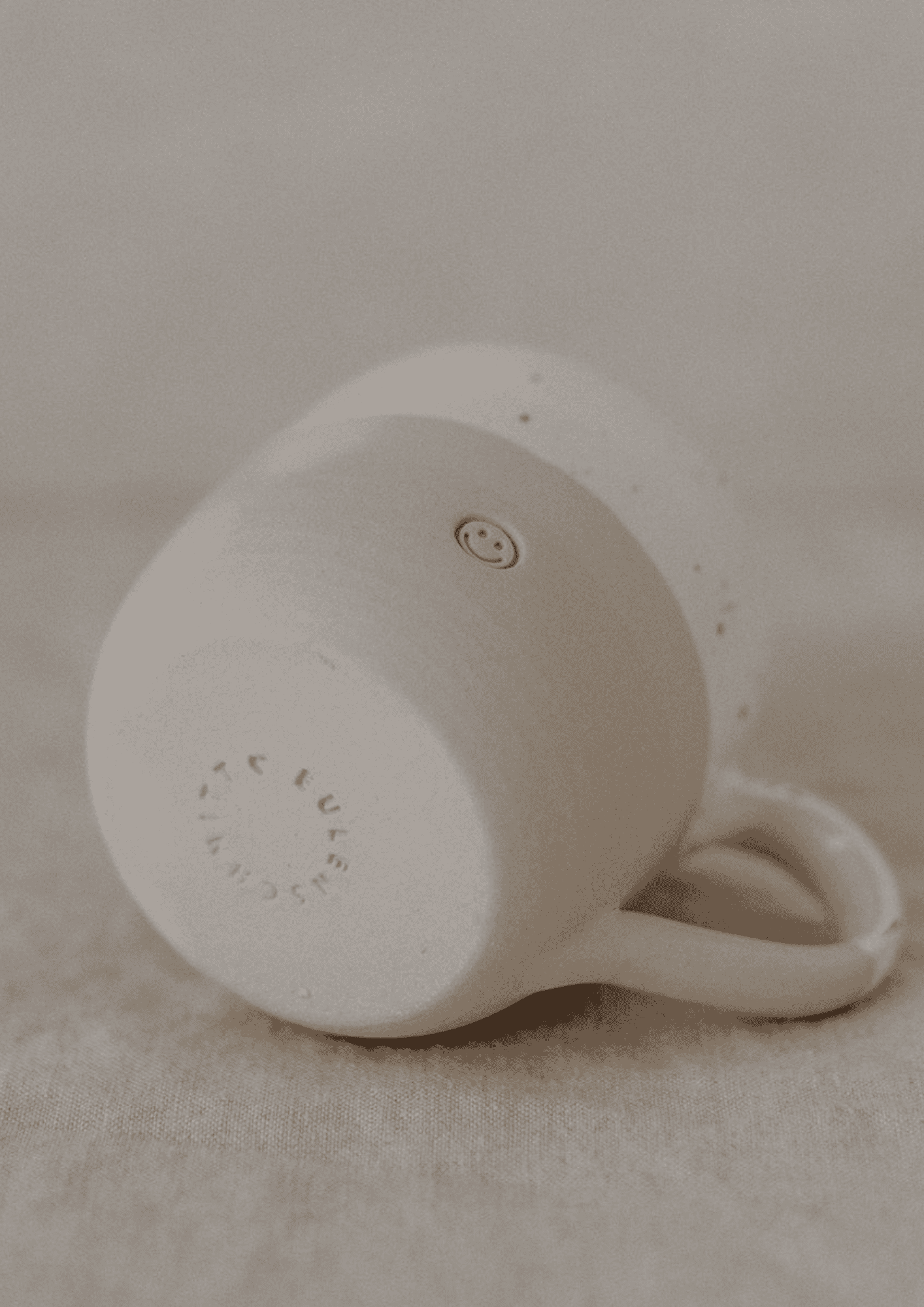 Henkeltasse "Smiley" | weiß/creme | EULENSCHNITT - Bild 3