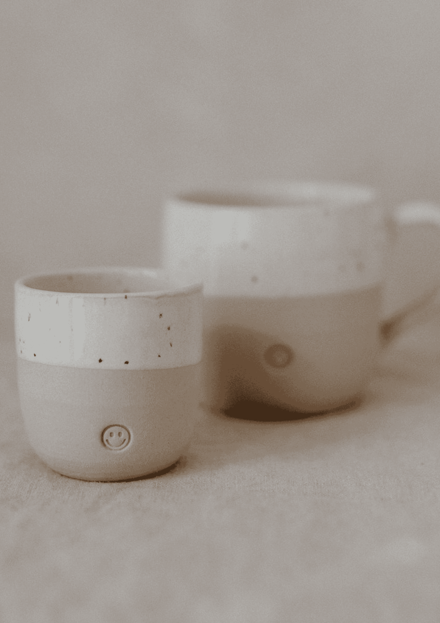 Henkeltasse "Smiley" | weiß/creme | EULENSCHNITT - Bild 4